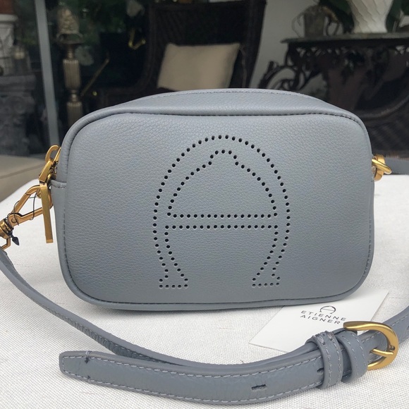 ETIENNE AIGNER Stella mini camera crossbody GRAY genuine leather - Picture 4 of 16